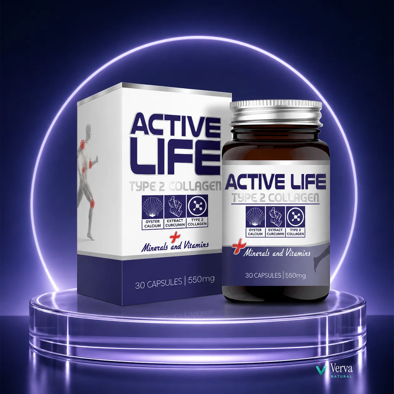 Linha Active Life em exposição, colágeno tipo 2 para as articulações