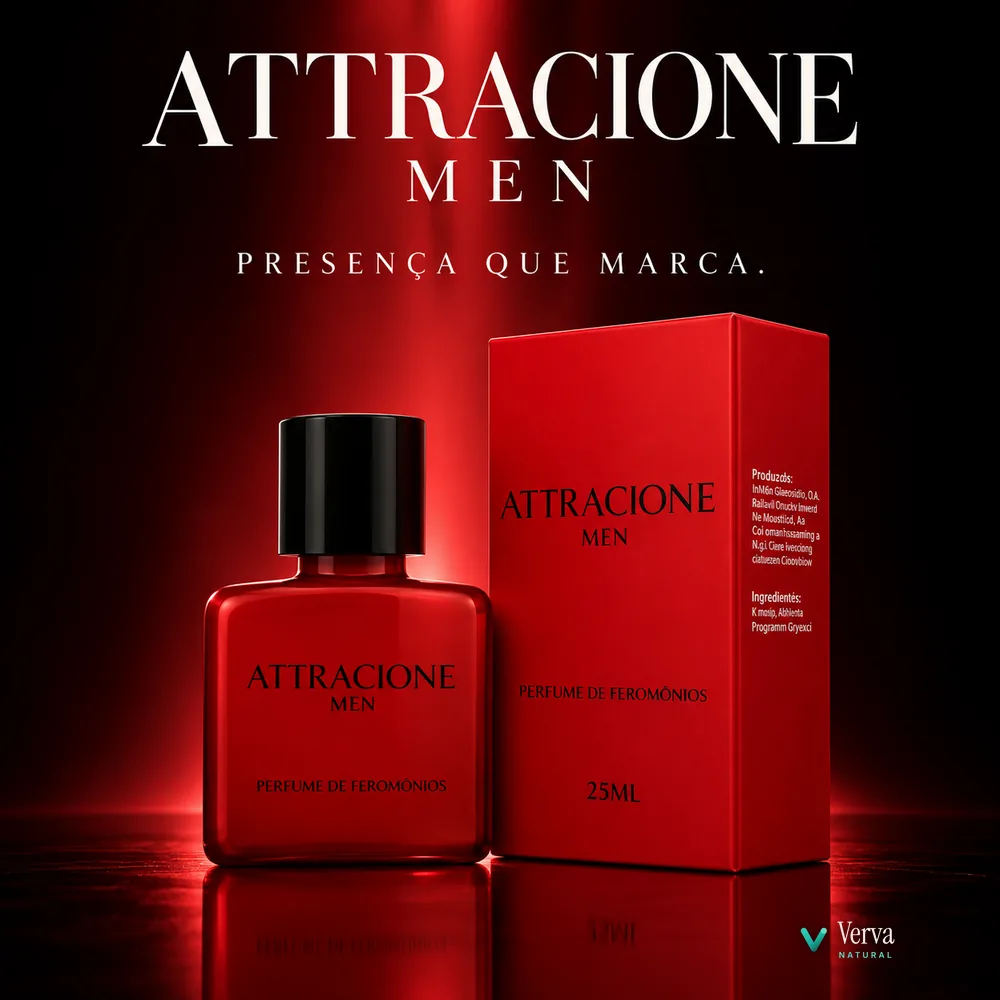 Attracione Men — presença que marca, anúncio do perfume masculino