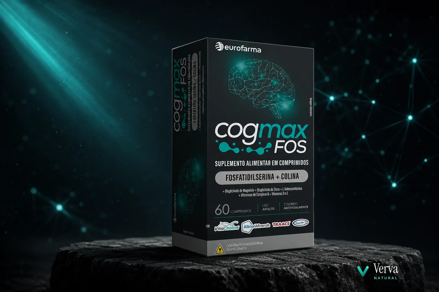 Cogmax FOS em luz cinematográfica, fosfatidilserina com colina