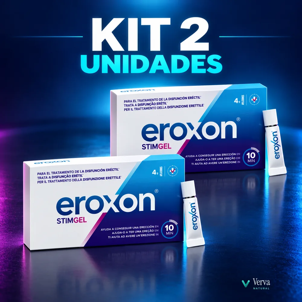 Kit com 2 caixas de Eroxon StimGel, 8 tubos no total