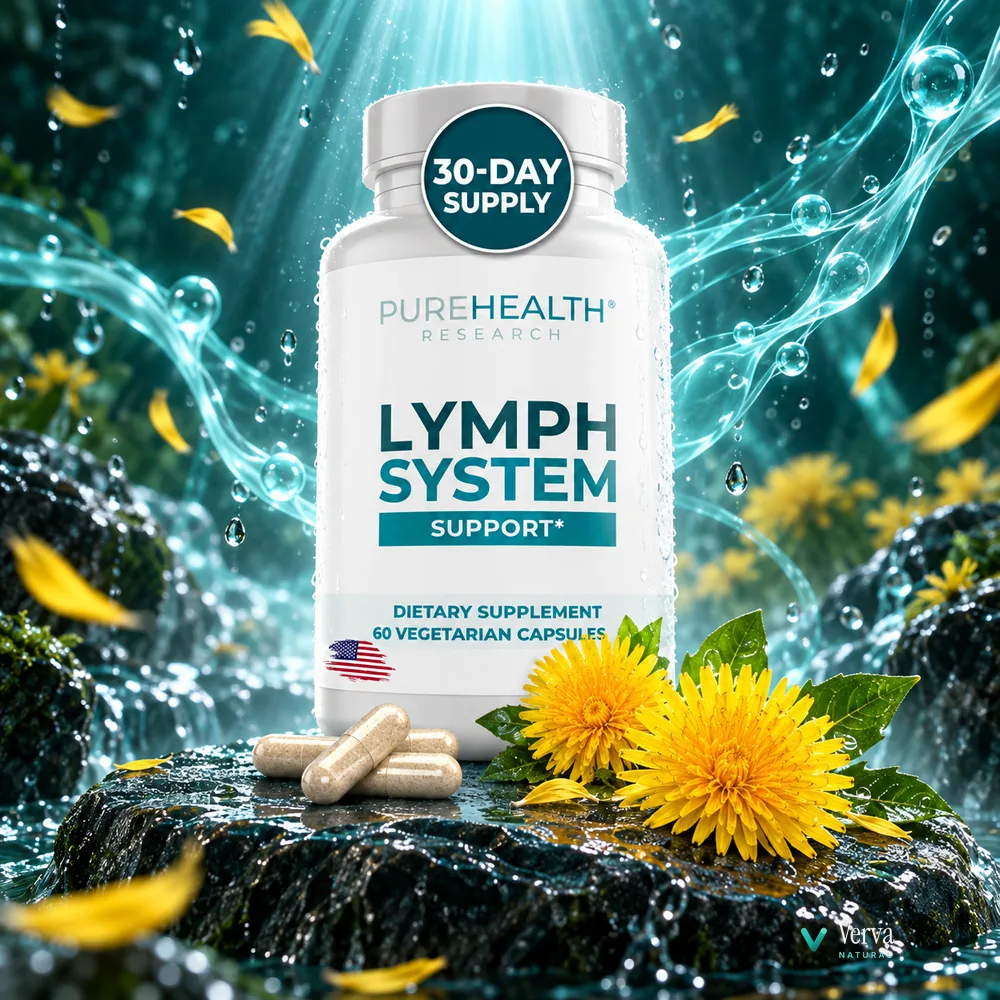 Lymph Pure em luz cinematográfica com fundo azul
