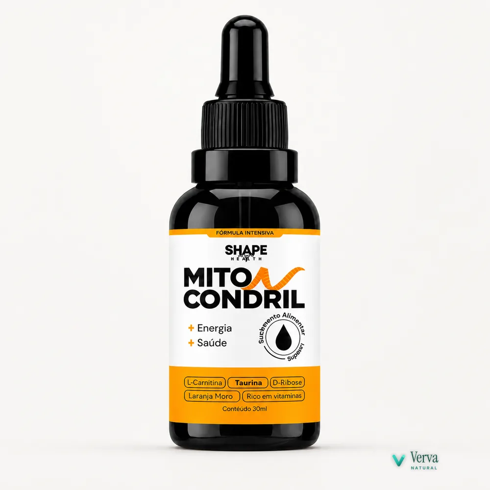 Mitocondril em Gotas 30 ml — L-Carnitina, Taurina e D-Ribose — Verva Natural