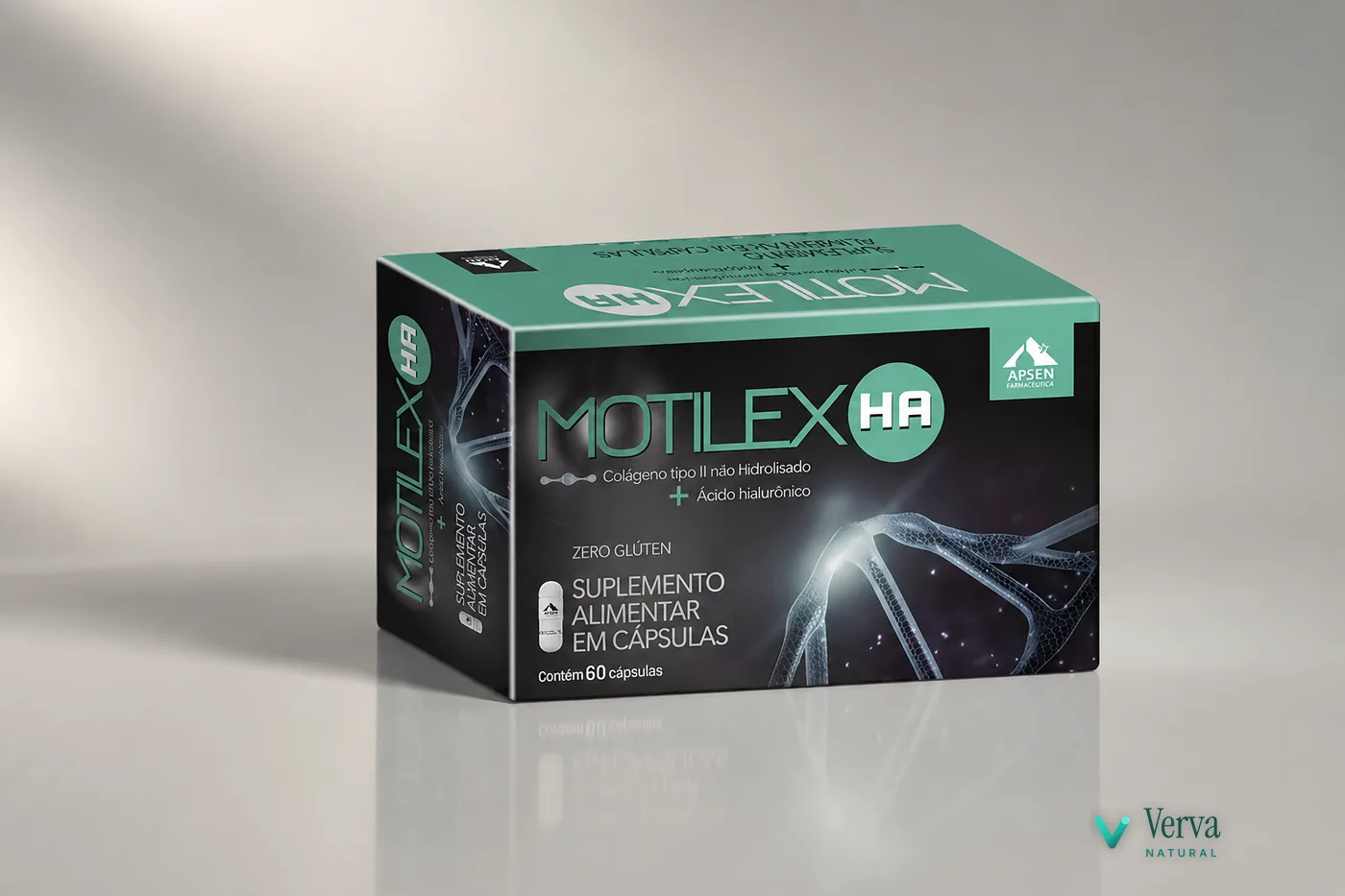 Motilex HA — Colágeno Tipo II + Ácido Hialurônico — Verva Natural