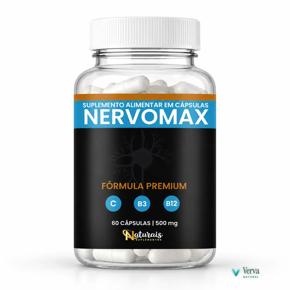 Nervomax — Vitaminas B12, B3 e C em Cápsulas — Verva Natural