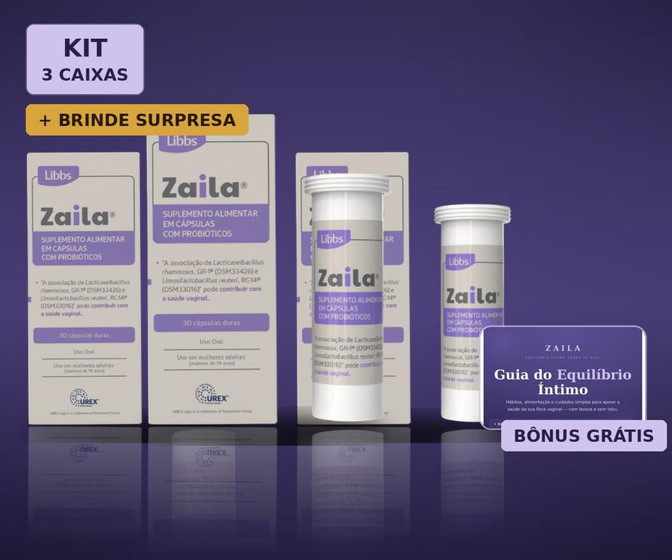 Zaila Probiótico — kit com 3 unidades
