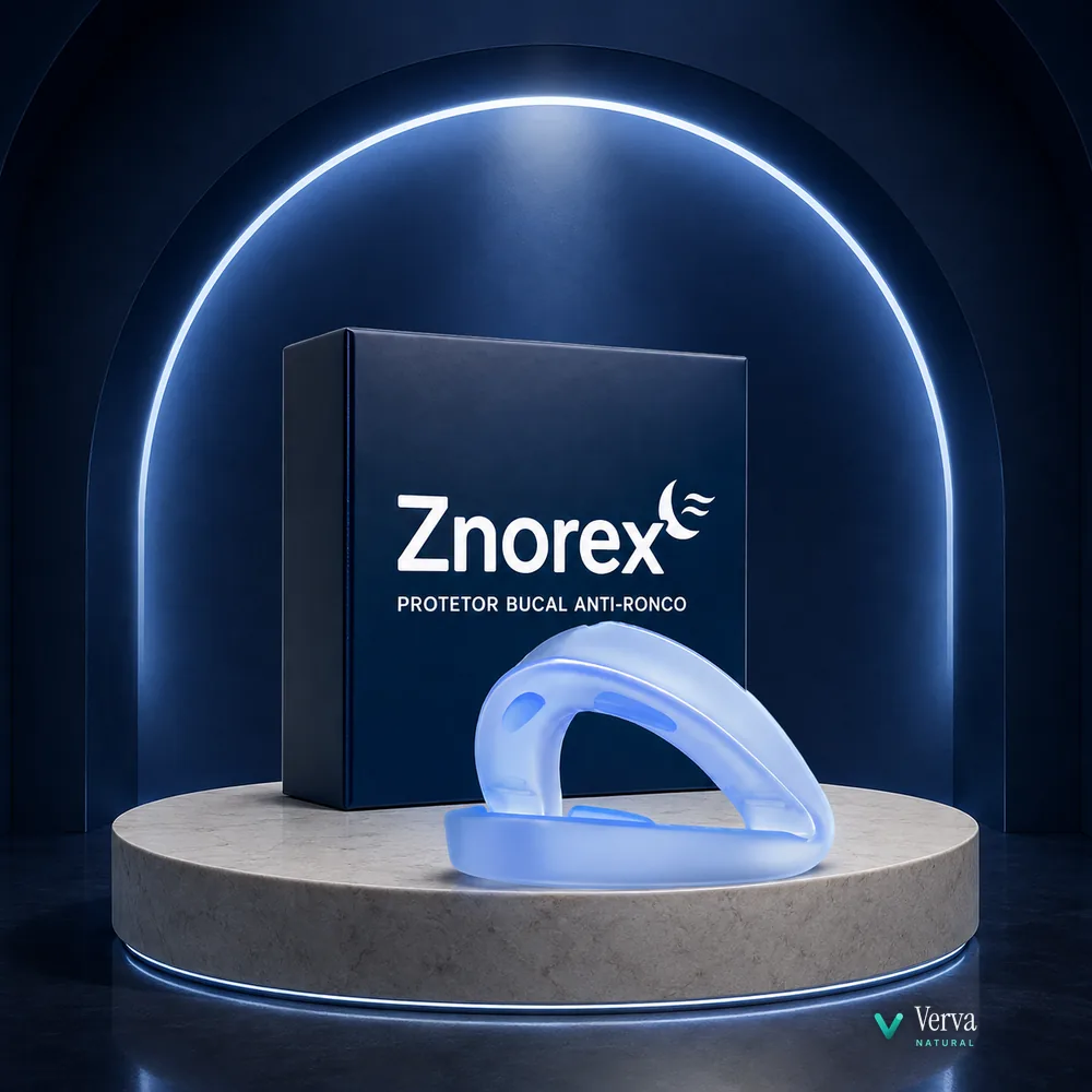 Kit Znorex completo: caixa e protetor bucal em exposição